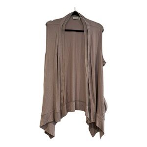 LOGO Lori Goldstein Sleeveless Open Front Vest Sweater Womens Size XL A251180